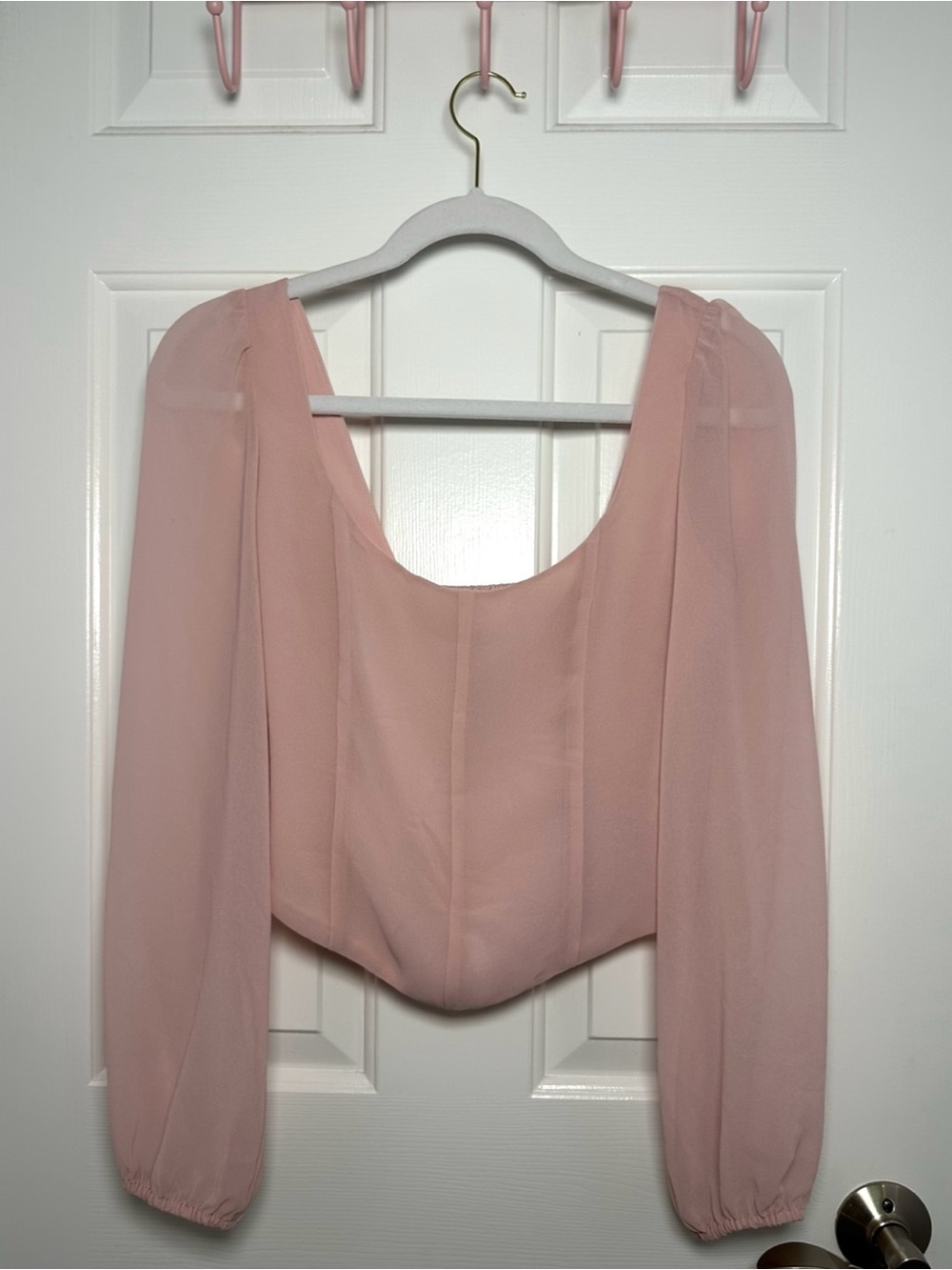 NWOT Aritzia Wilfred Pink Long Sleeve Grace Top